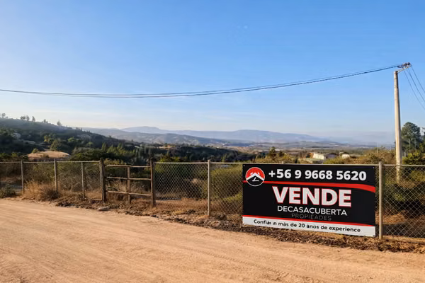 Venta de Parcela en Cajon de Lebu Limache