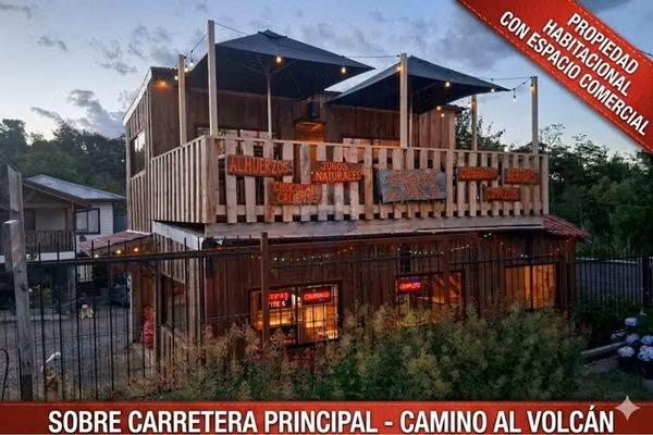 ¡casa y local comercial camino al volcán, pucón
