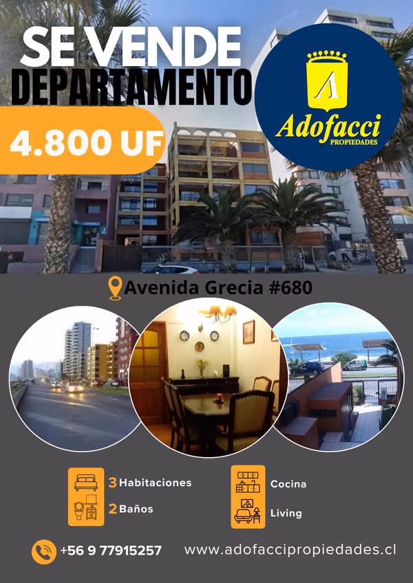 Departamento, Avenida Grecia