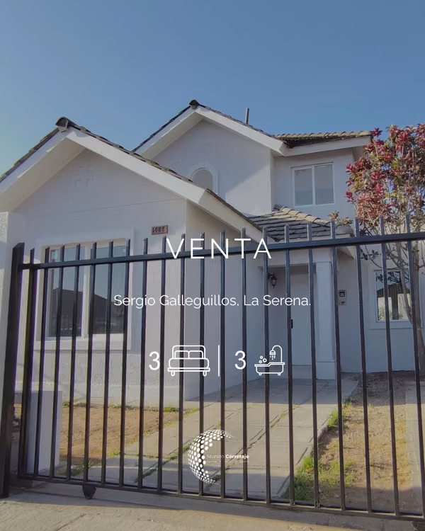 Casa 3D/3B en Serena Oriente | 2 pisos + patio y estacionamiento | La Serena