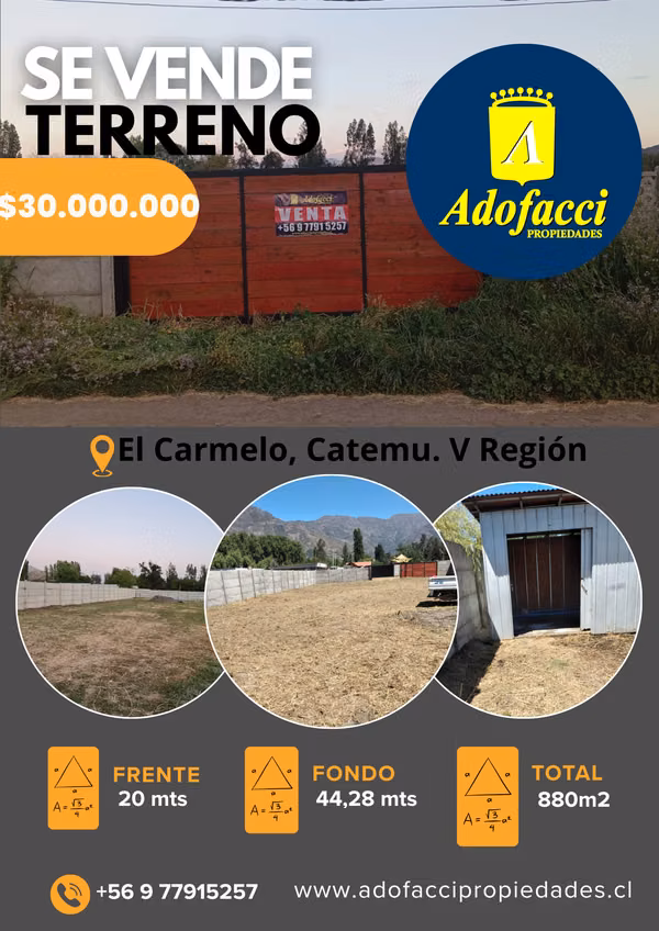 Terreno en Catemu, San Felipe de Aconcagua