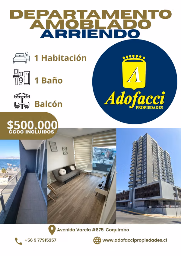 Departamento Amoblado, Coquimbo, Avenida Varela