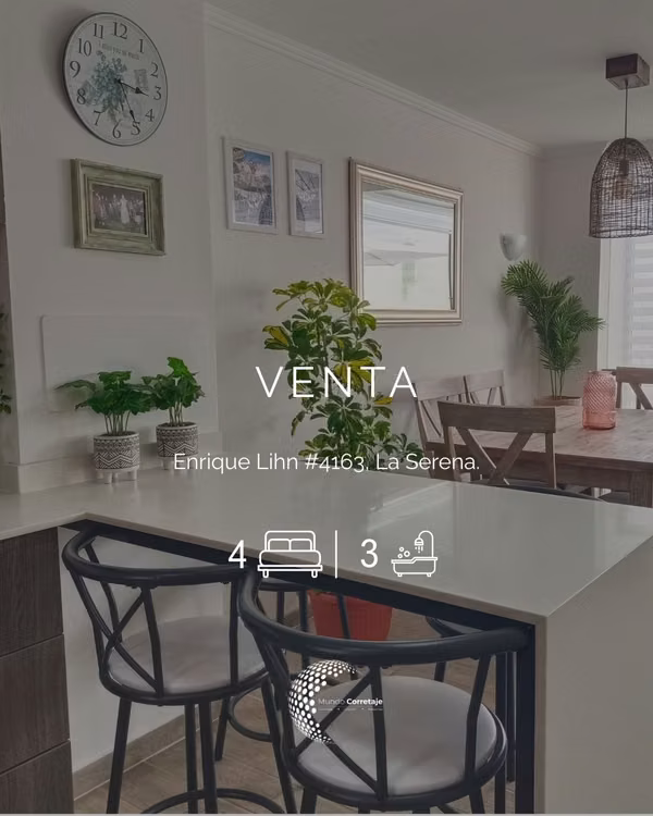 Townhouse en Venta 4D 3B con Patio y Estacionamiento – Excelente Ubicación La Serena