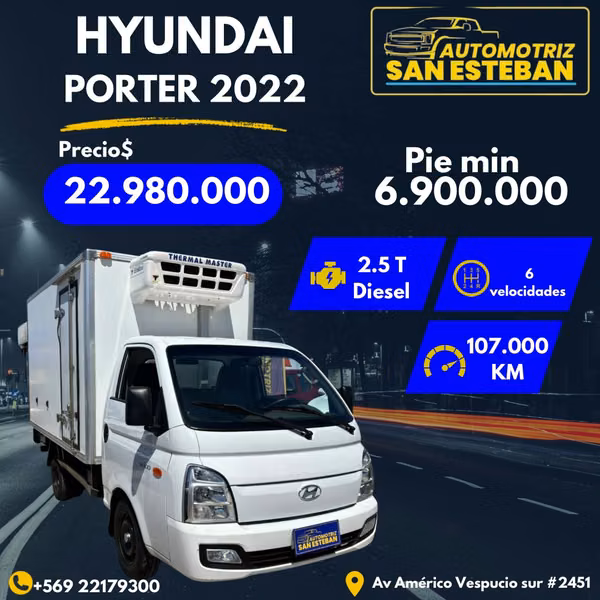HYUNDAI PORTER 2022 REFRIGERADO