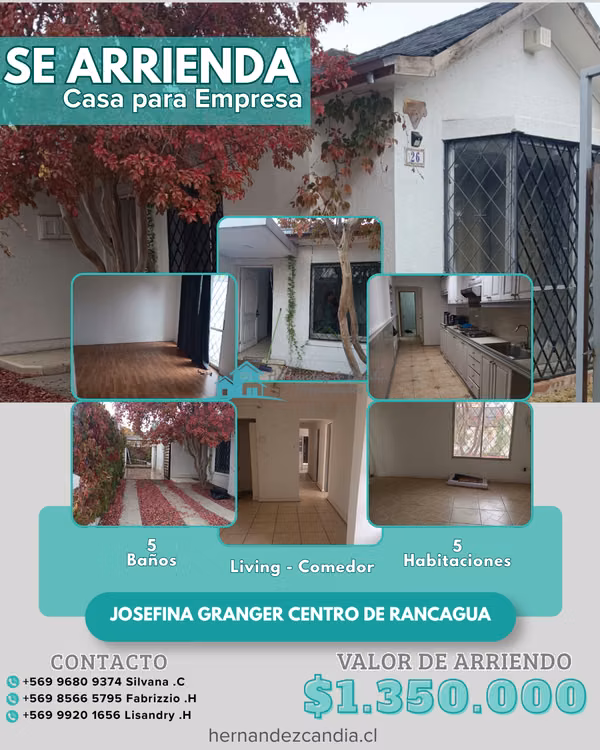 Casa para Empresas en Josefina Granger, Centro en Rancagua