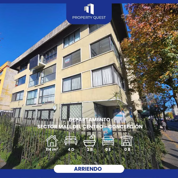 ARRIENDO DEPTO / OFICINA 4D+2B CENTRO (166595)