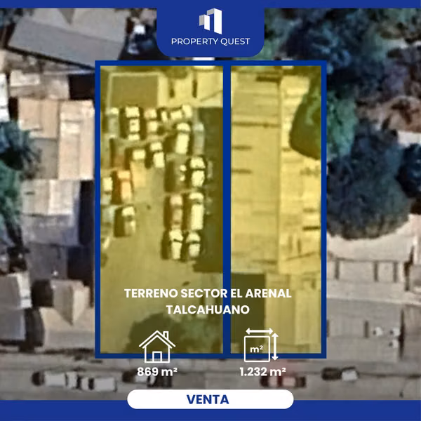 VENTA  AMPLIO TERRENO SECTOR ARENAL TALCAHUANO