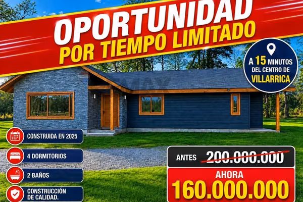 En venta casa sector chucauco villarrica