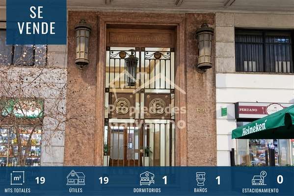 Departamento en venta de 1 dorm. en Santiago