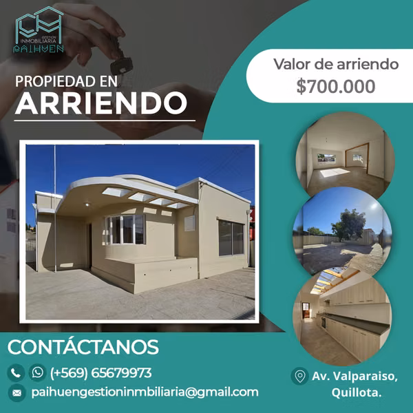 Se arrienda amplia y remodelada casa 3D 2B en Quillota