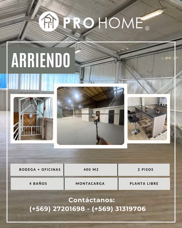 Arriendo de Gran Bodega Industrial y Oficinas – 400 m² , Antofagasta