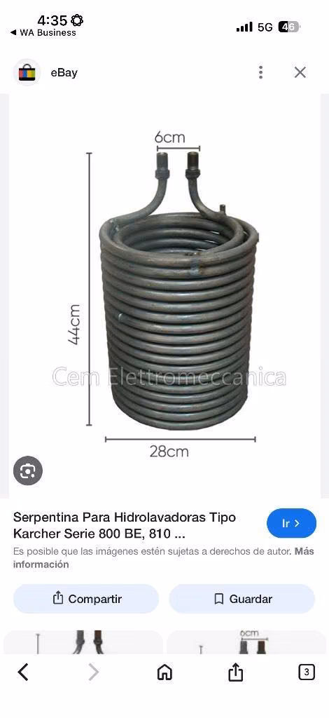Caldero serpentín  karcherc
