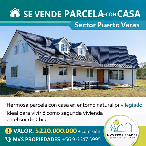 Se vende Casa en Parcela Pto Varas