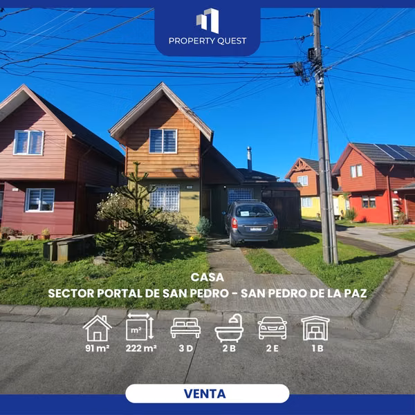 VENTA CASA 3D+2B CONDOMINIO PORTAL SAN PEDRO