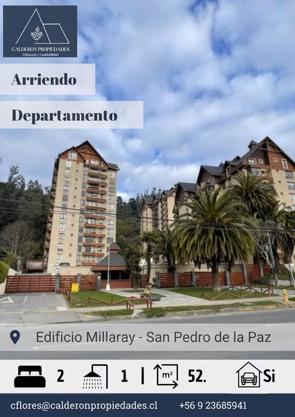 Arriendo Departamento| Edificio Millaray | San Pedro de la Paz