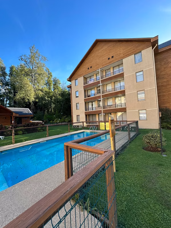 VENTA DE DEPARTAMENTO AMOBLADO EN PUCON, KM1 CAMINO AL VOLCAN