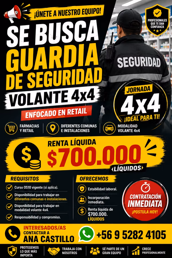 GUARDIA DE SEGURIDAD 4x4