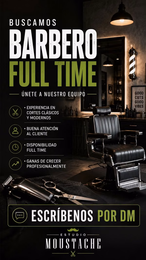Barbero para Estudio Moustache