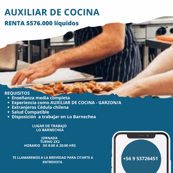 AUXILIAR DE COCINA