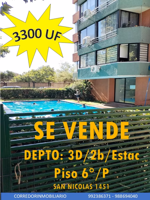 MIRA SE VENDE DEPTO 3D/2B/EST, CALLE SAN NICOLAS SAN MIGUEL METRO LO VIAL