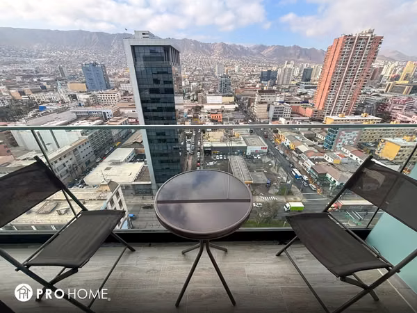 Studio Amoblado Vista Panorámica, Piso 17, Edificio Balmaceda Centro