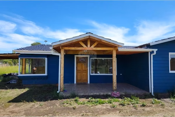 Casa en parcela con acceso al río toltén, freire.