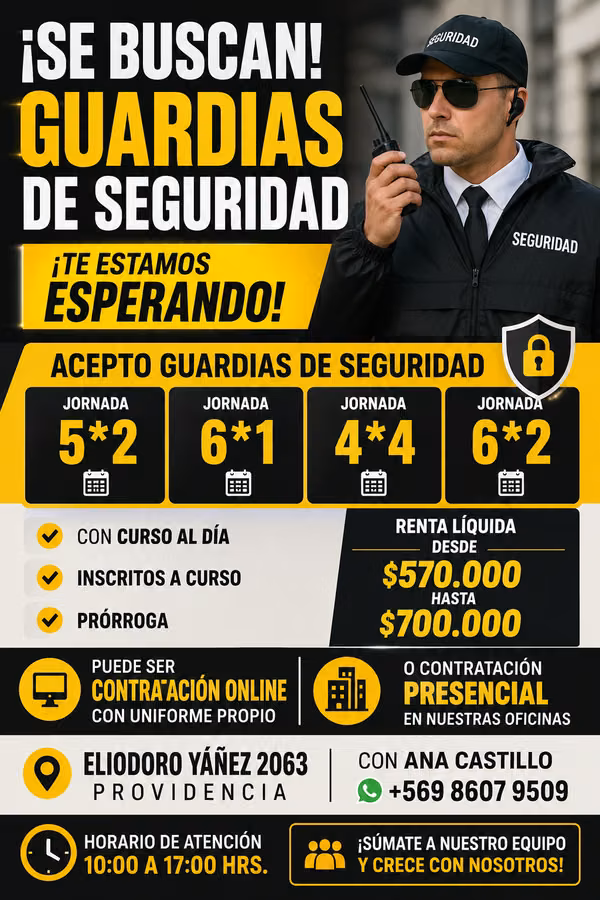 GUARDIA DE SEGURIDAD 6X2
