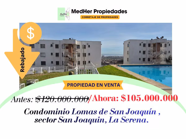 Oferta Departamento San Joaquín 3D/1B + Estacionamiento