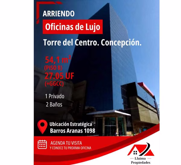 Arriendo oficina Torre del Centro.Concepción (177803)