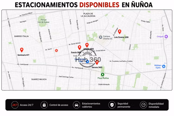 Arriendo de Estacionamientos en Ñuñoa