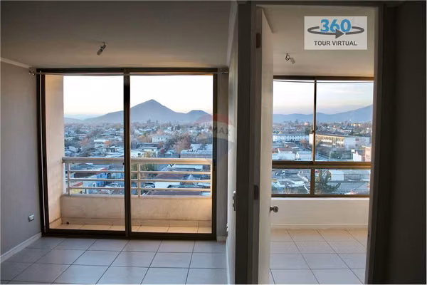 Lindo depto 1d, vista despejada cerca metro