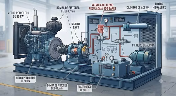 ARRIENDO DE UNIDAD DE POTENCIA HIDRÁULICA INDUSTRIAL