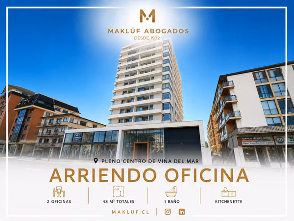 Oficina 2 privados en arriendo, Viña Centro