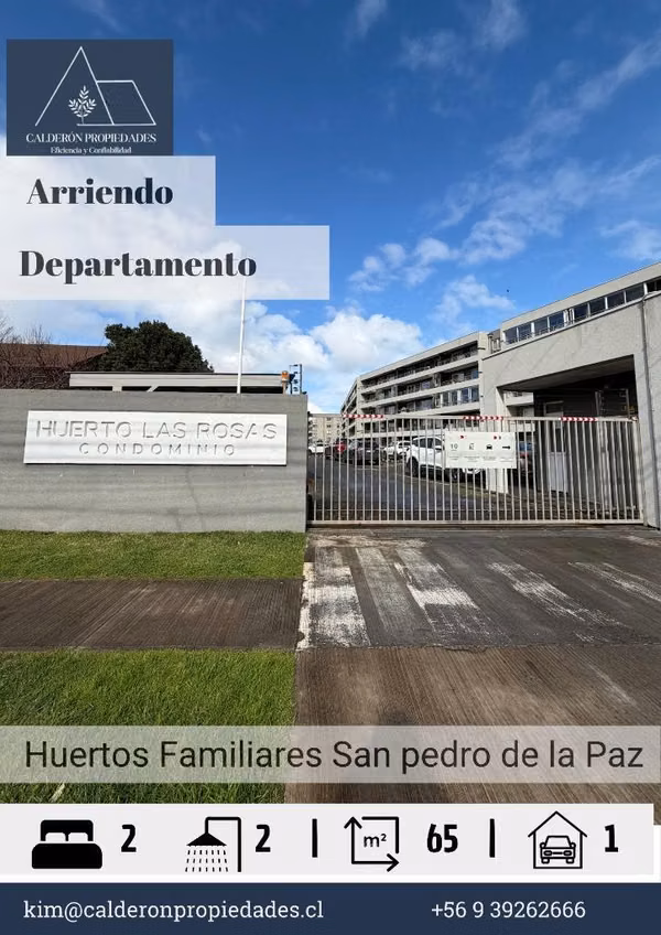Se arrienda departamento de en Huertos familiares, San Pedro de La Paz