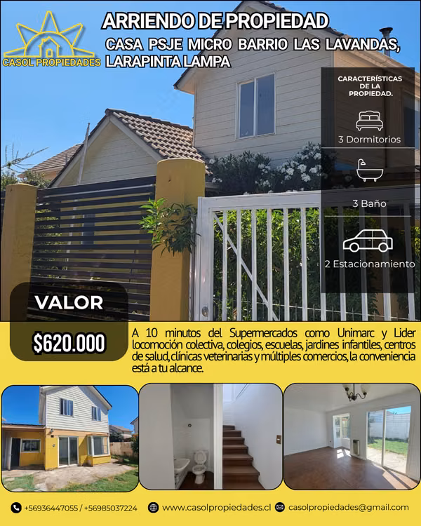 Hermosa propiedad en Arriendo en Las Lavadas, Larapinta
