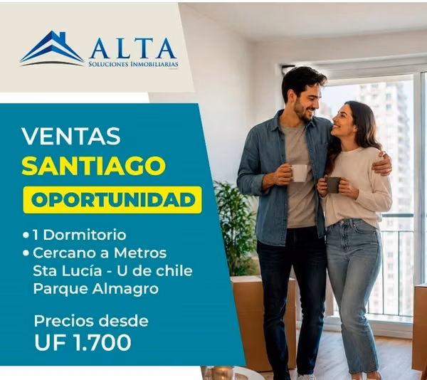 VENTA 1D1B bodega-estacionamiento -Metro Sta Lucía Santiago