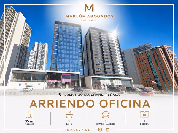 Oficina 35 m2 en arriendo, Edmundo Eluchans, Reñaca