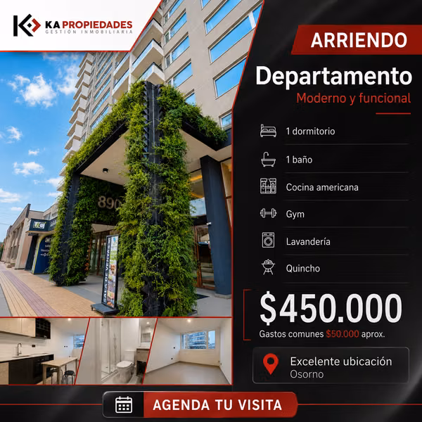 ARRIENDA COMODIDAD Y ESTILO EN PLENO OSORNO