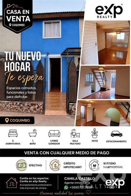 Casa en venta de 3 dorm. en Coquimbo