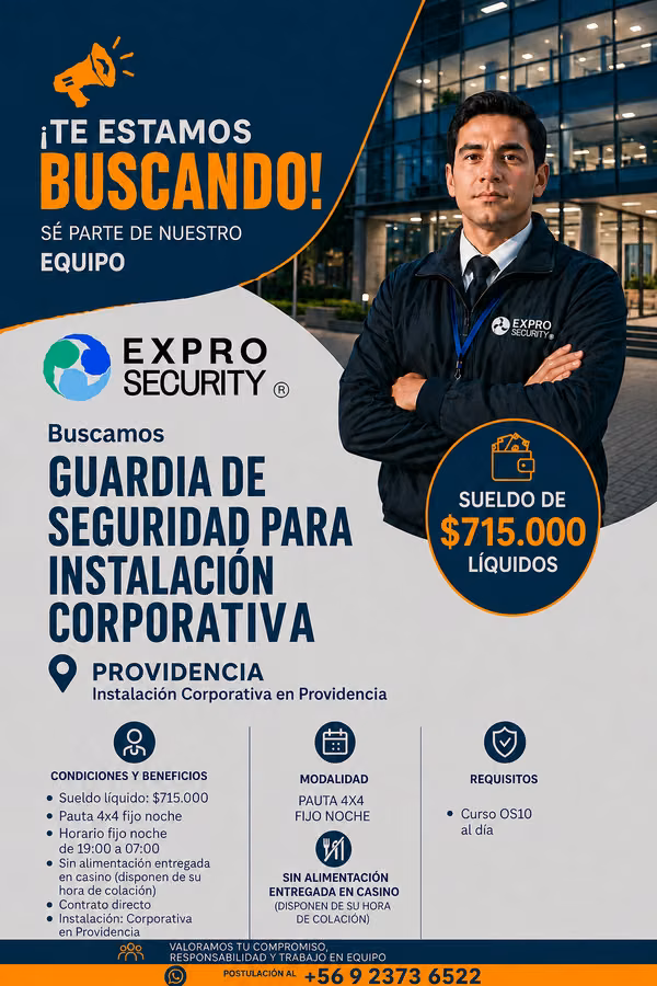 guardia corporativo con os10 fijo noche