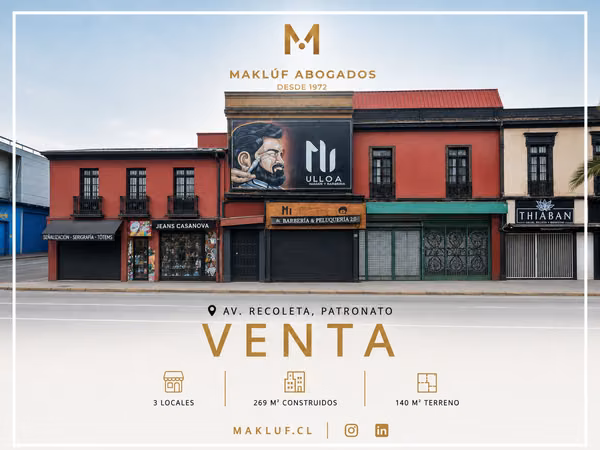 Oportunidad de inversión! propiedad con 3 locales comerciales en venta, Patronato, Recoleta