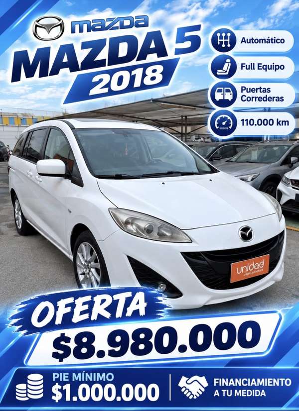 Mazda 5 2018 full equipo 2.0 automatico 3 corridas de asientos