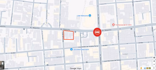 PAÑO INMOBILIARIO 2.500 m2, QUINTA NORMAL, A 2 CUADRAS FUTURA ESTACIÓN DE METRO