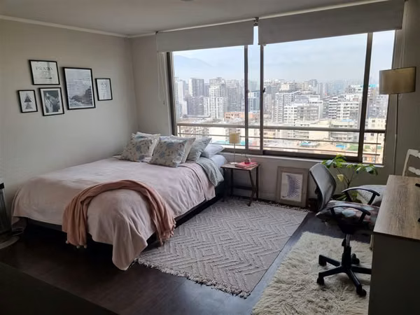 Arrienda dpto studio impecable conexion lavadora//Metro UC