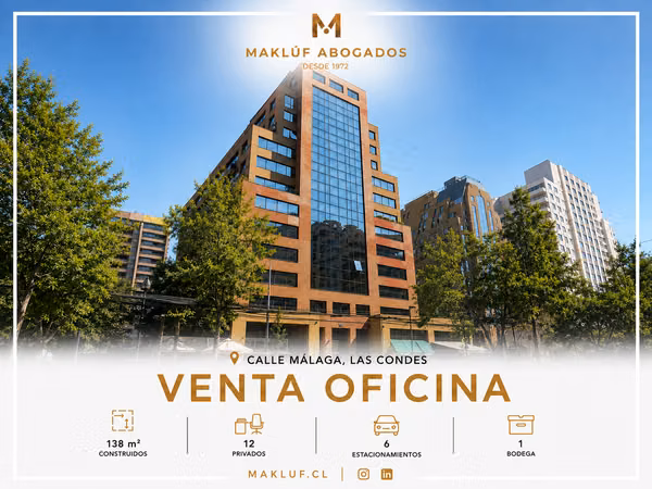 Amplia oficina en venta, calle Málaga, Las Condes