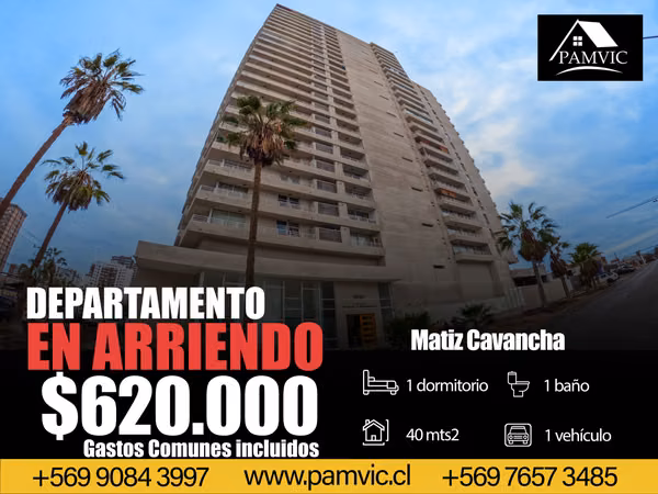 Departamento Amoblado en Arriendo en Edificio Matiz Cavancha