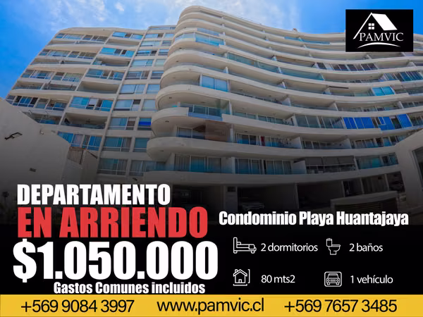 Departamento en Arriendo en Condominio Huantajaya