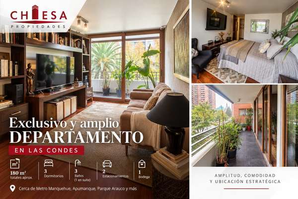 Gran Depto. con Terrazas en Las Condes (181573)