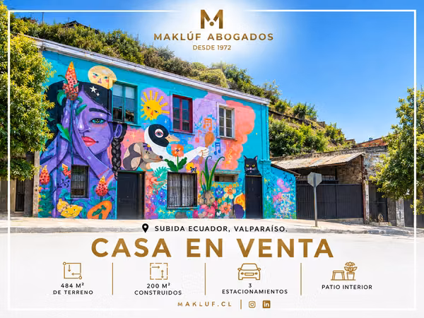 Casona tradicional en venta, Subida Ecuador, Valparaíso