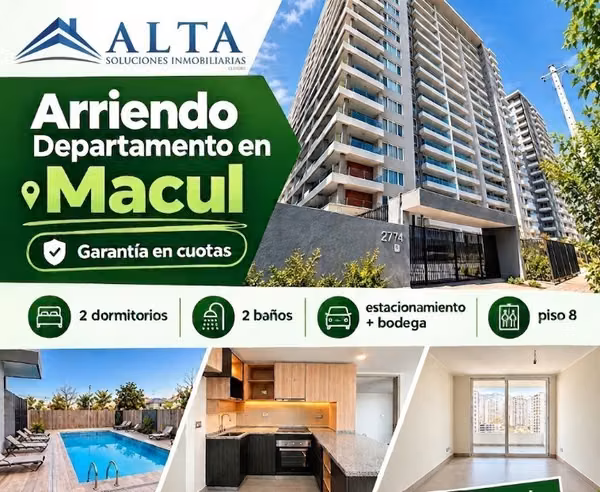 PROMO DESCUENTO 2dor 2baños Mariposa / 1E 1B - Macul